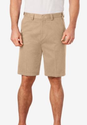Big & Tall Wrinkle-Free Expandable Waist Plain Front Shorts