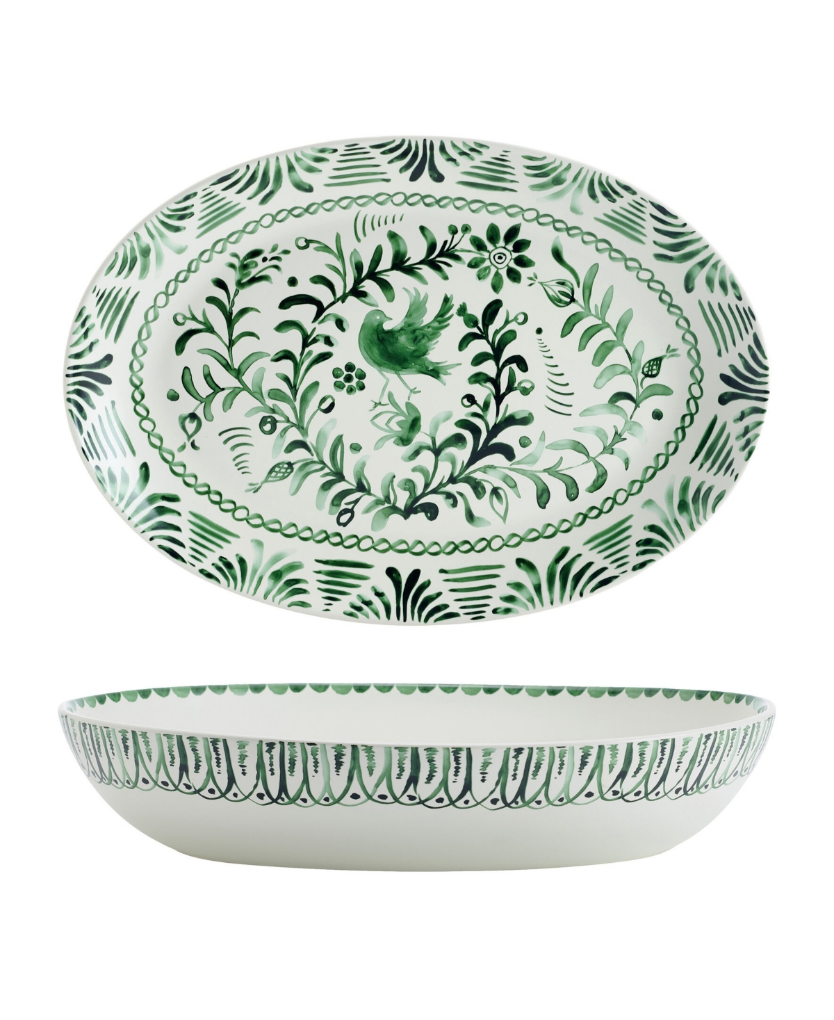 Fitz and Floyd Sicily Serve Bowl & Platter Set