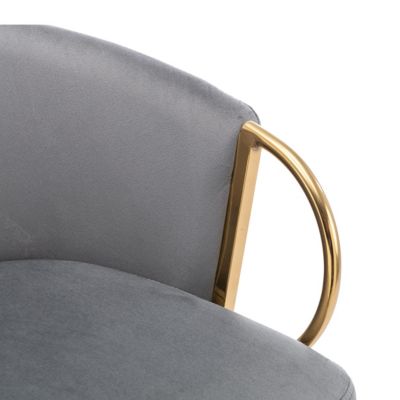 2-Piece 30" Velvet Barstools with Chrome Footrest