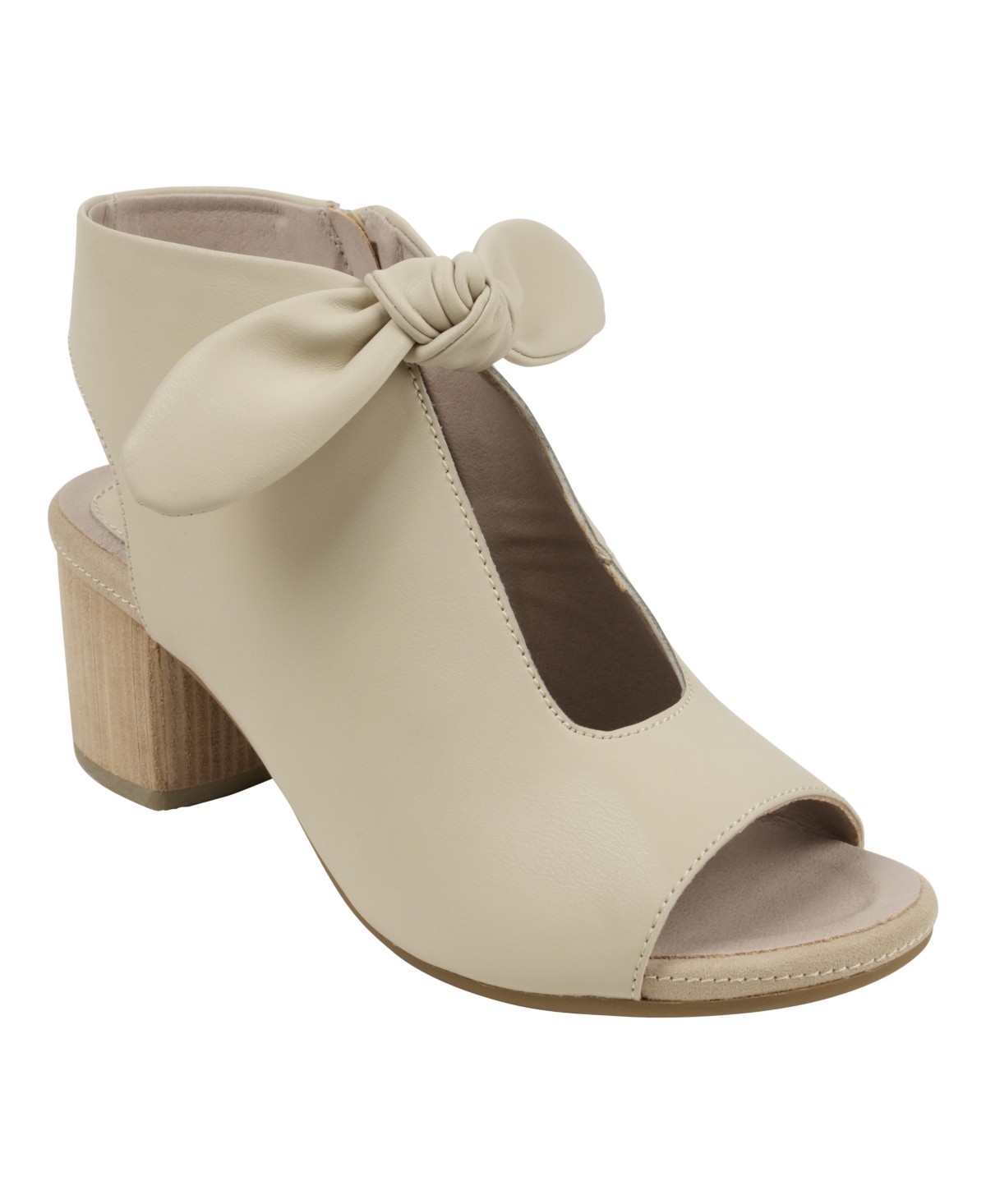 Women's Kimora Knot Detail Block Heel Dress Sandals - Tan Suede