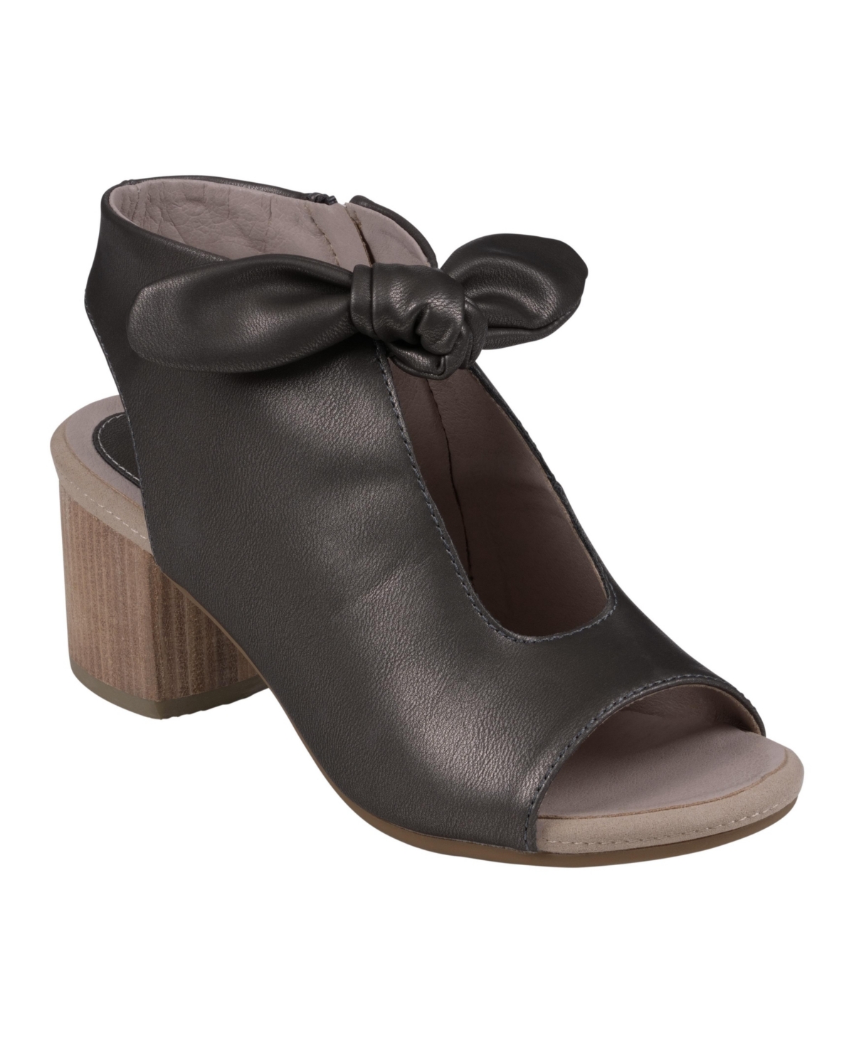 Women's Kimora Knot Detail Block Heel Dress Sandals - Tan Suede