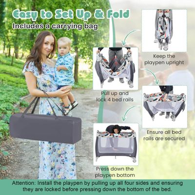 Baby 3 in 1 Playard Portable Nursery Center
