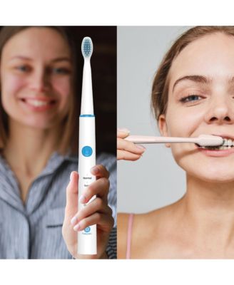 USB Rechargeable Rotary Toothbrush + Freebie Activated Coconut Charcoal Powder Natural Teeth Whitener
