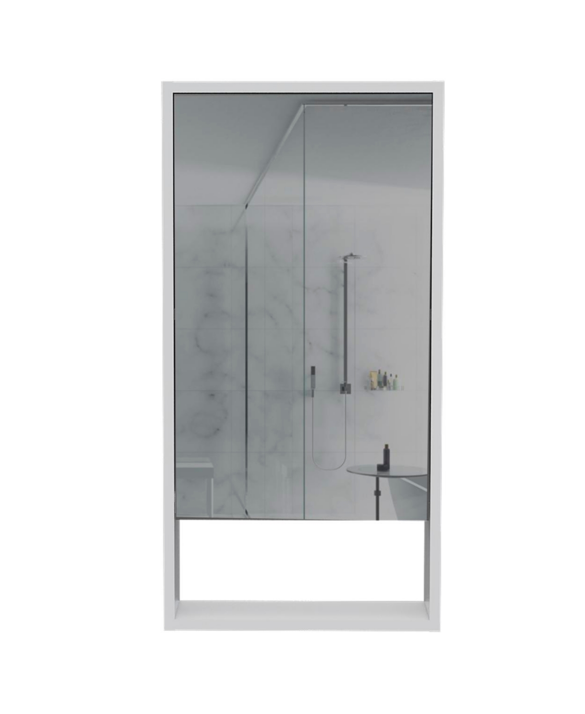 Mariana Medicine Cabinet, One External Shelf, Single Door Mirror Two Internal Shelves - Light - White