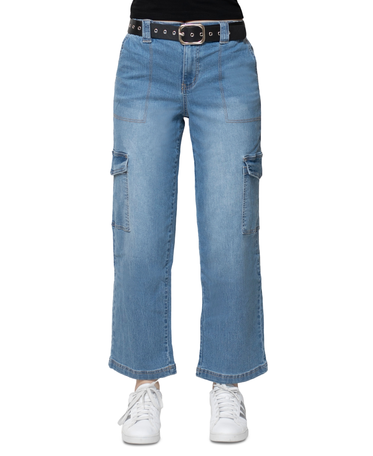 Juniors' Belted Skater Jeans - Medium Was