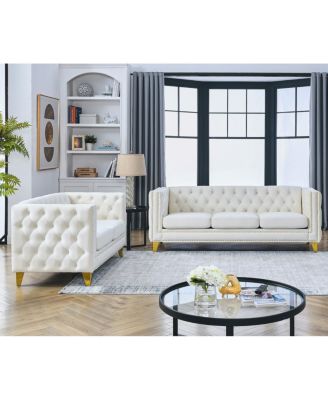 Streamdale 3 Seater + 2 Seater Combination Sofa.Beige Velv