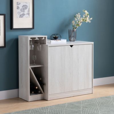 Streamdale Wine Cabinet White Oak