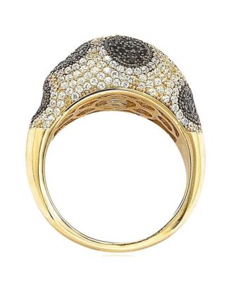 Suzy Levian Sterling Silver Cubic Zirconia Spotted Ring