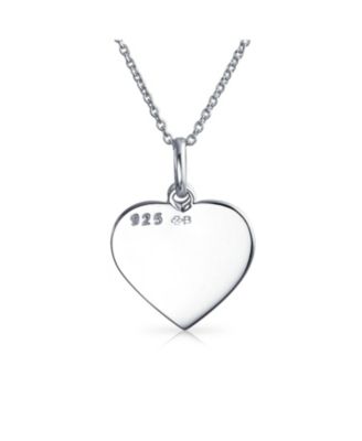 Live Love Laugh Word Quote Circle Flower Charm Heart Shape Pendant Necklace Sterling Silver
