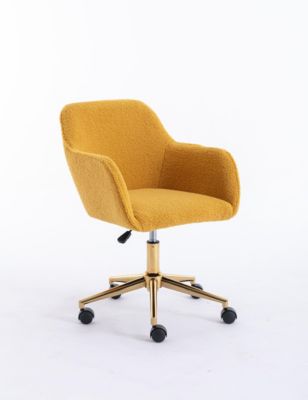 Modern Adjustable Office Chair with Teddy Fabric