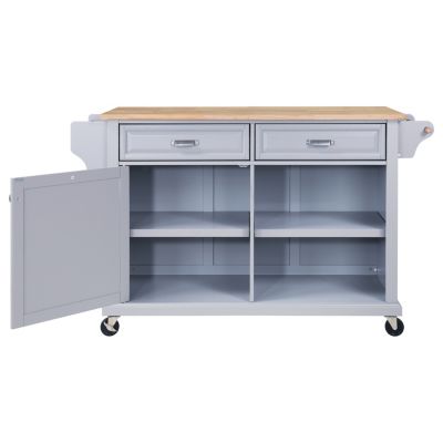 Cambridge Wood Top Storage Kitchen Island