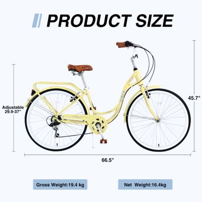 Streamdale 7 Speed, Steel Frame, Multiple Colors 26 Inch Ladies Bicycle