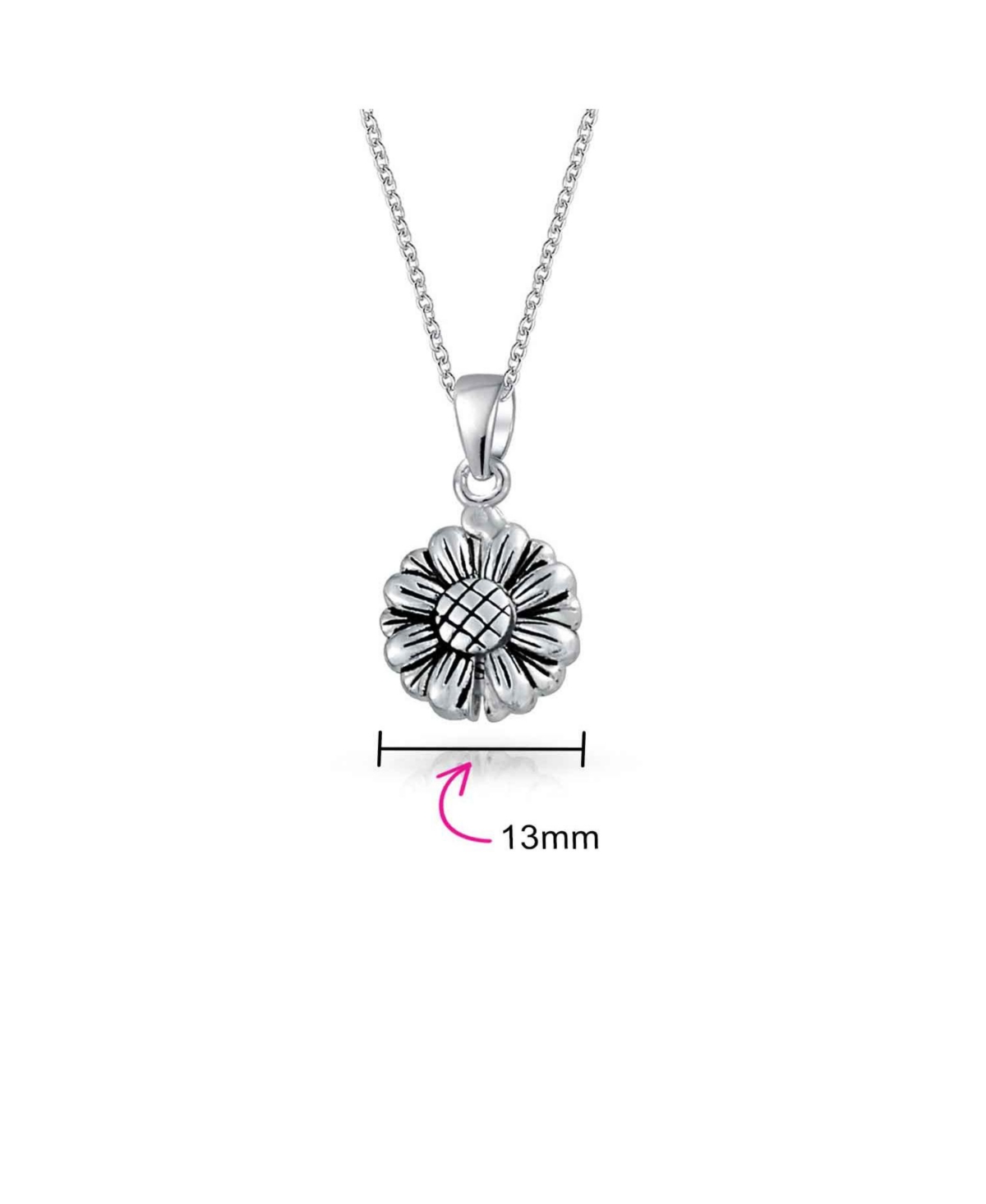 Bling Jewelry Floral Flower Inspirational Saying My Love Words Sunflower Open Locket Pendant Necklace For Women Rhodium Plated Sterling- Silve