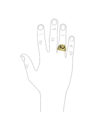 Large Statement Square Black Patriotic USA American Bald Eagle Signet Ring Stainless Steel