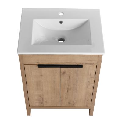 Streamdale 24'' White Bathroom Vanity with 2 Soft-Close Doors