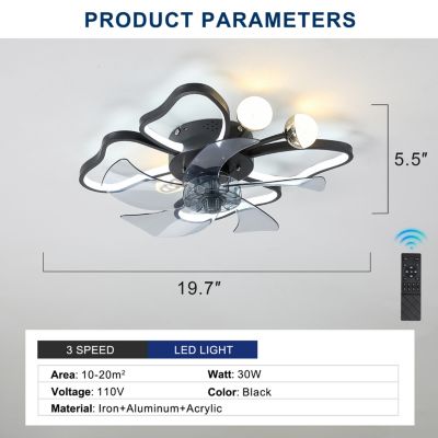 Streamdale Modern Butterfly Design Ceiling Fan with Remote Control