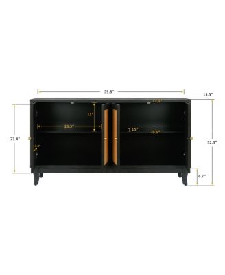 Rattan Sideboard, Storage Cabinet, Console Table