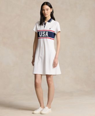 Polo Ralph Lauren Women's Team USA Graphic Polo Dress - Macy's