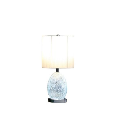 Streamdale 20"In Niels Silver Mirror Glass/Metal Table Lamp with Nightlight
