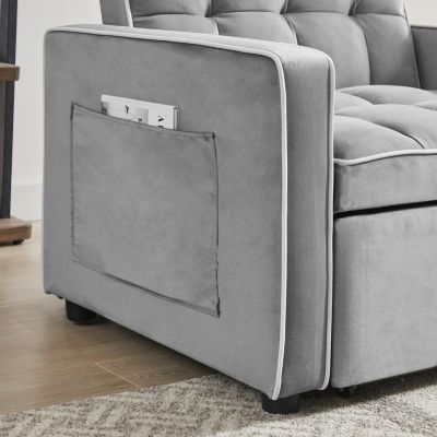 Streamdale Adjustable Folding Sofa Bed Chair - Grey