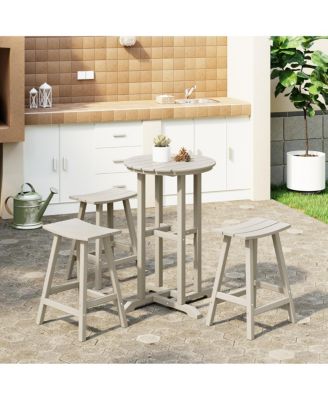 Outdoor Patio Counter Height Bar Stools Bistro Bar Table 4-Piece Set