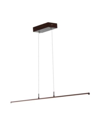 Conley 39.5" Dimmable Adjustable Integrated LED Metal Linear Pendant, Dark Brown