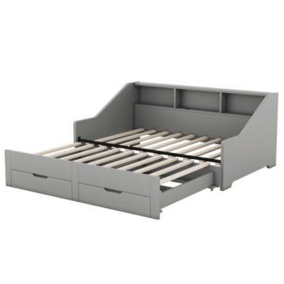 Streamdale Twin-to-King Daybed Frame with Storage and Charging
