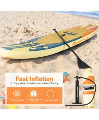 11ft Inflatable Stand Up Paddle Board Surfboard with Bag Aluminum Paddle Pump