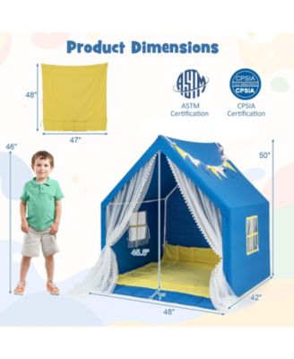 48 x 42 x 50 Inch Large Play Tent with Washable Cotton Mat Holiday Birthday Gift for Kids