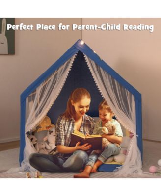 48 x 42 x 50 Inch Large Play Tent with Washable Cotton Mat Holiday Birthday Gift for Kids