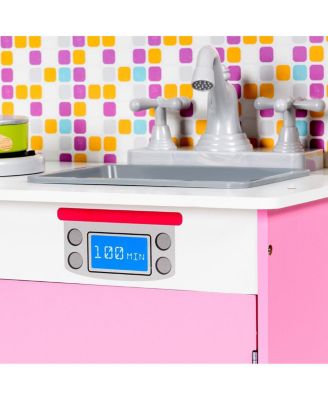 Kid's Wooden Pretend Cooking Play Kitchen Set