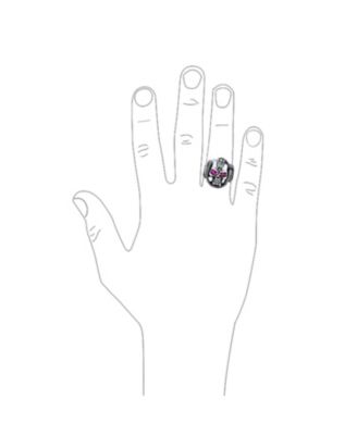 Large Biker Halloween Devil Gothic Pirate Day Of Dead Red CZ Eyes Serpent Snake Skull Head Ring Oxidized Sterling Silver