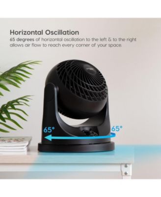 USA WOOZOO Fan, Small Oscillating Desk Fan, Table Air Circulator, 3 Speeds, 52ft Max Air Distance, 12 Inches, 112° Adjustable Tilt