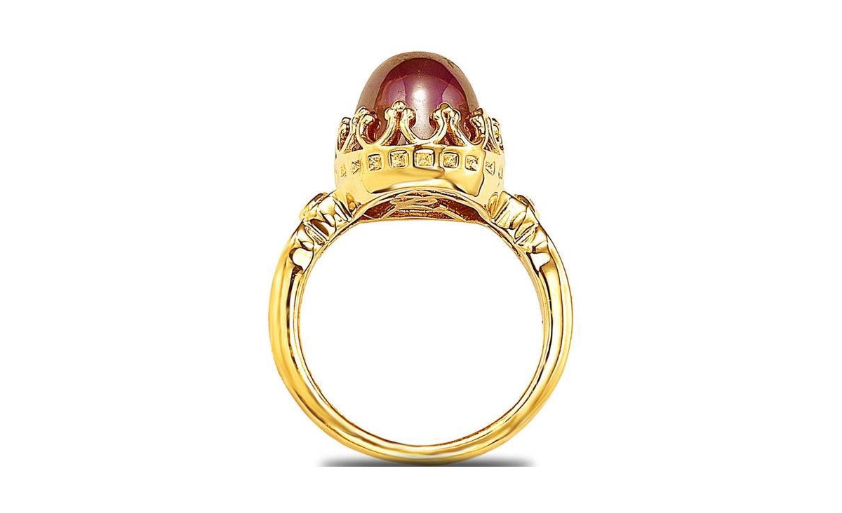 Suzy Levian New York Suzy Levian Sterling Silver Cubic ZirconiaCabochon Cocktail Ring - Purple