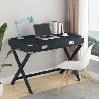 Streamdale Furniture Computer Desk With Storage, Solid Wood Desk With ...