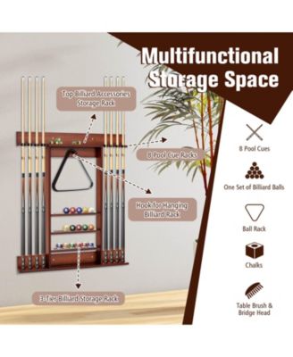 Wall-mounted Billiards Pool Cue Rack Only