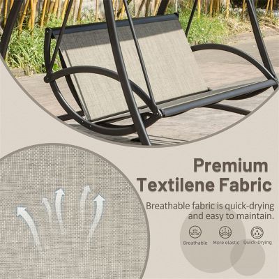 Streamdale Adjustable Canopy Patio Swing with Steel Frame