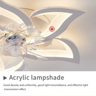 27In Ceiling Fan With Lights Remote Contro Dimmable Led, 6 Gear Wind Speed Fan Light