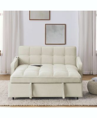 Streamdale Loveseat Sofa Bed with Pull-out, Adjustable Back, USB Charging