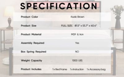 Streamdale Full Size Storage Bed with LED Lights &amp; Charging Station