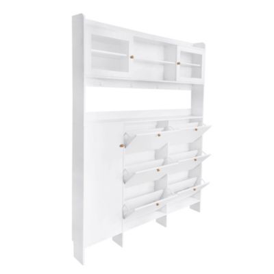  Multifunctional Shoe Cabinet with Storage & 6 Drawers