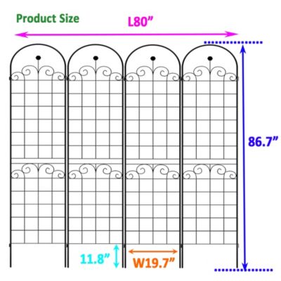 Rustproof Metal Garden Trellis for Climbing Plants