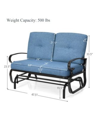 Outdoor Swing Glider Chair with Comfortable Cushions