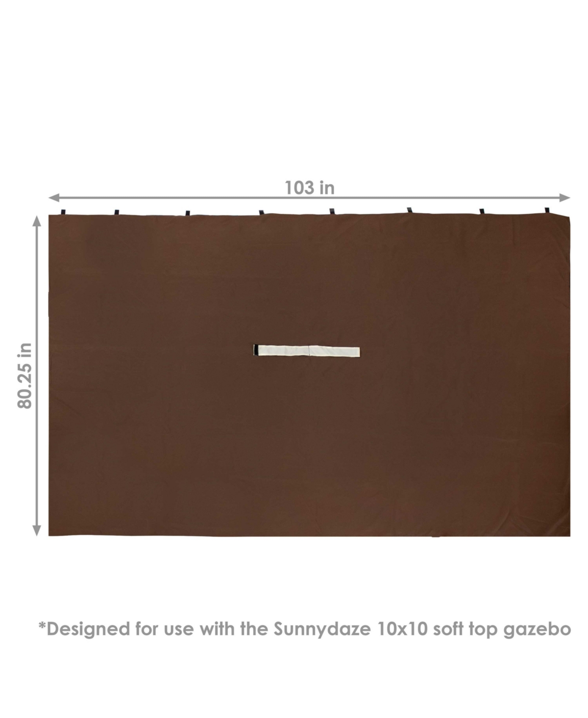 Sunnydaze Decor 4-Piece Polyester Gazebo Sidewall Curtain Set -- Brown