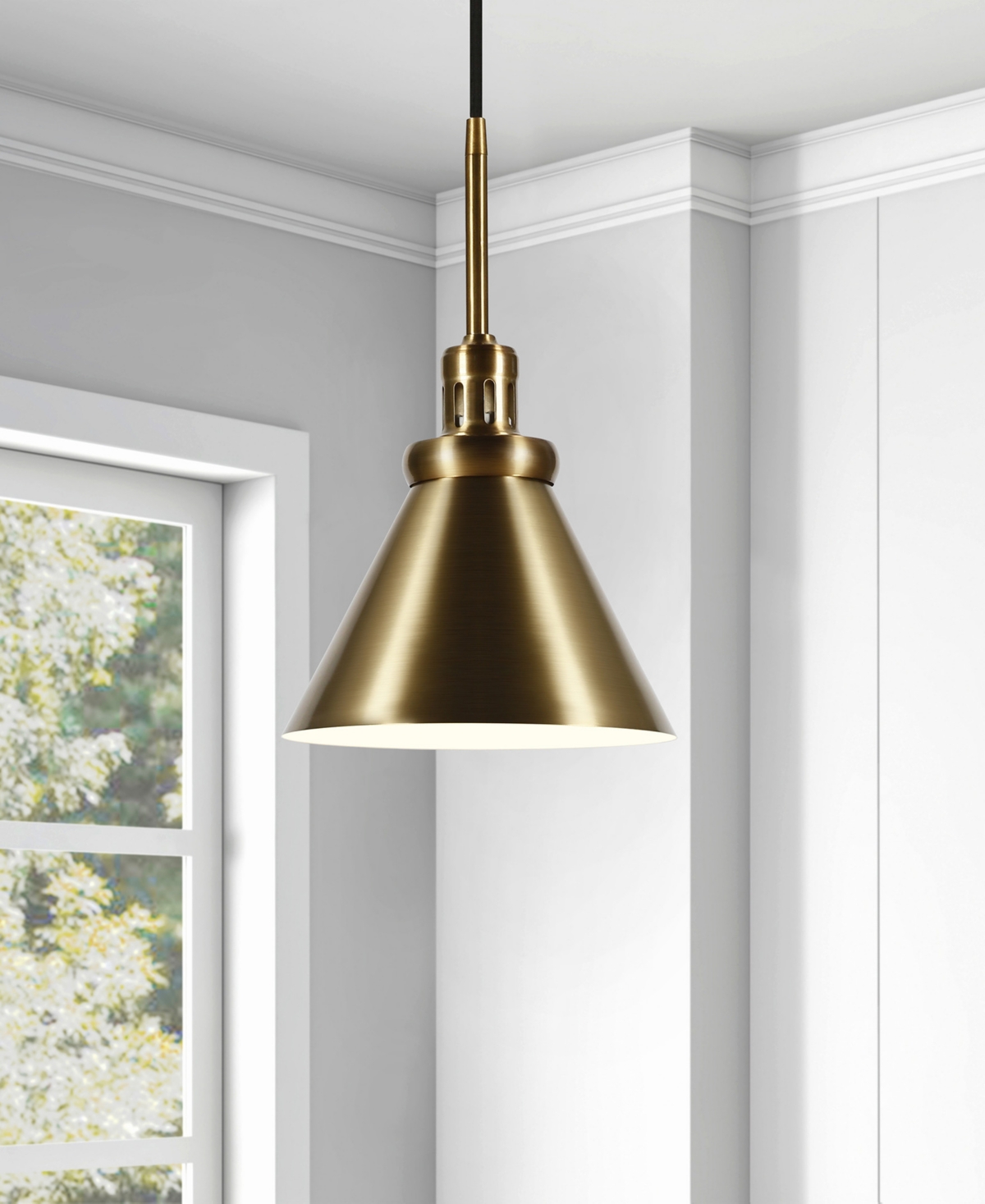 Hudson & Canal Zeno Pendant In Brass