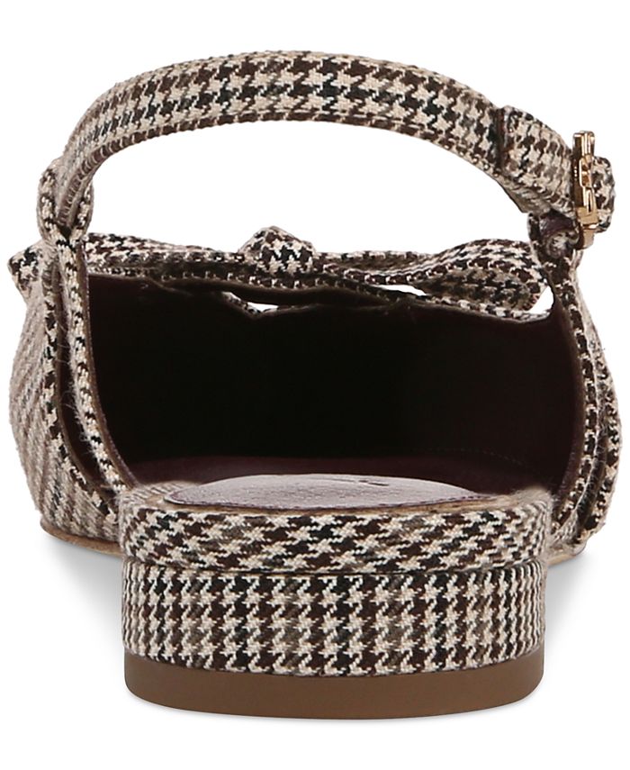 Women Brown-8M Circus NY by Sam Edelmann's Lafayette Pointed-Toe Slingback Bow Flats