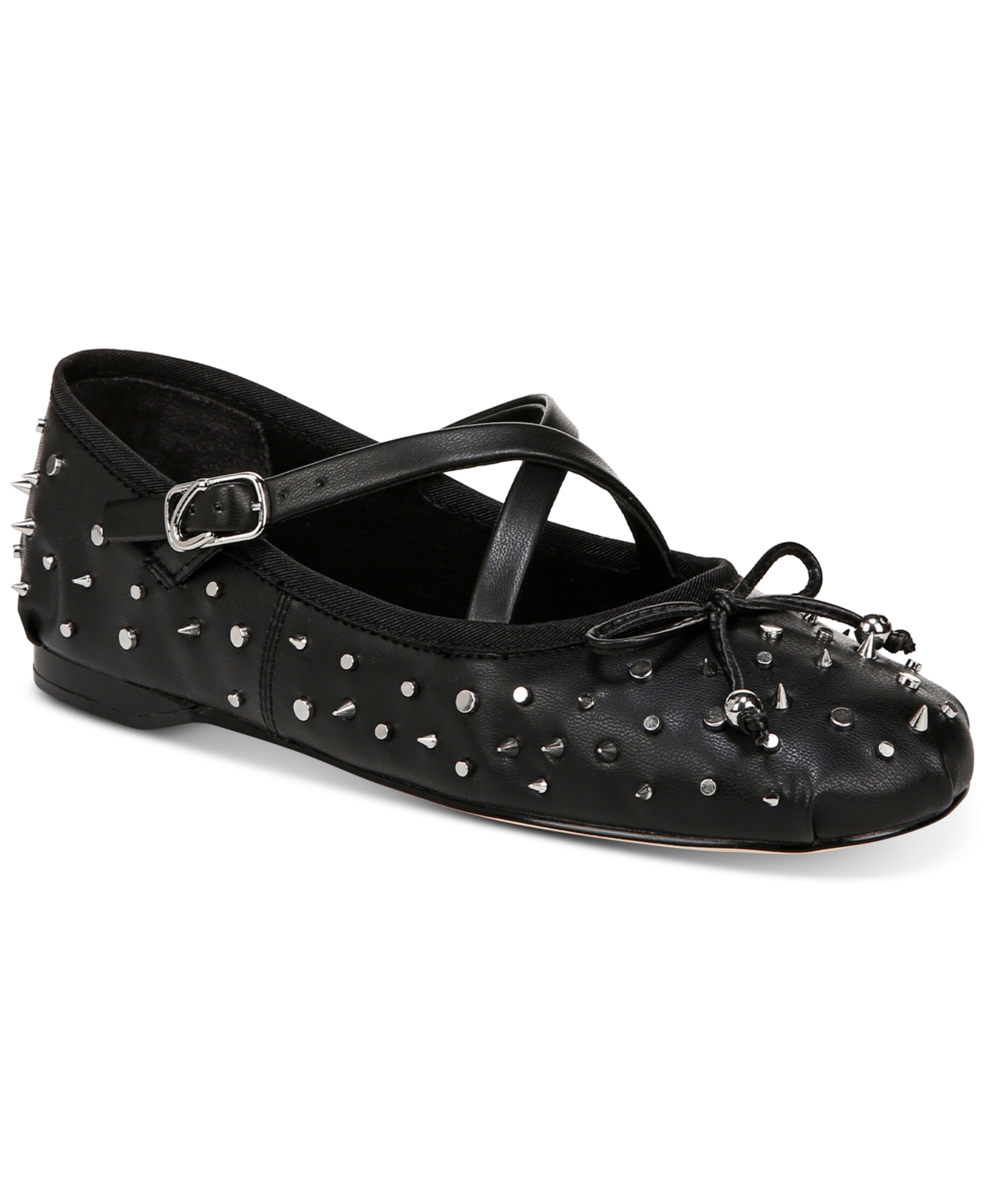 Women's Zuri Stud Crossband Ballet Flats - Black Stud