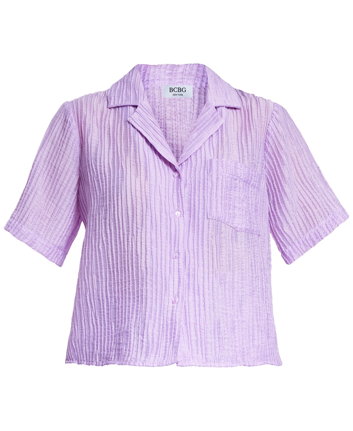 Bcbg New York Women's Short-Sleeve Button-Up Shirt