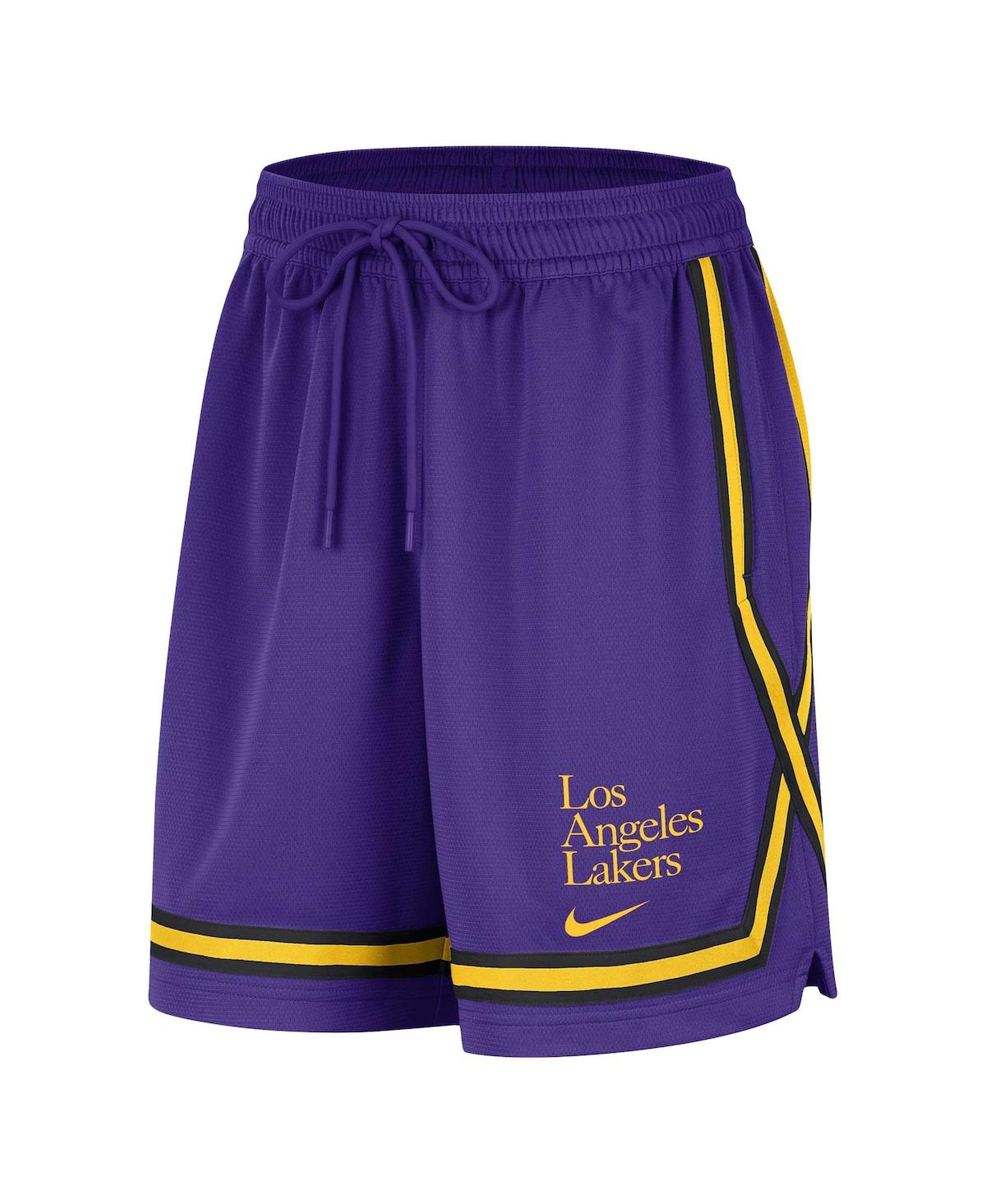 Nike Purple Los Angeles Lakers  Authentic Crossover Fly Performance Shorts In Purple,yellow