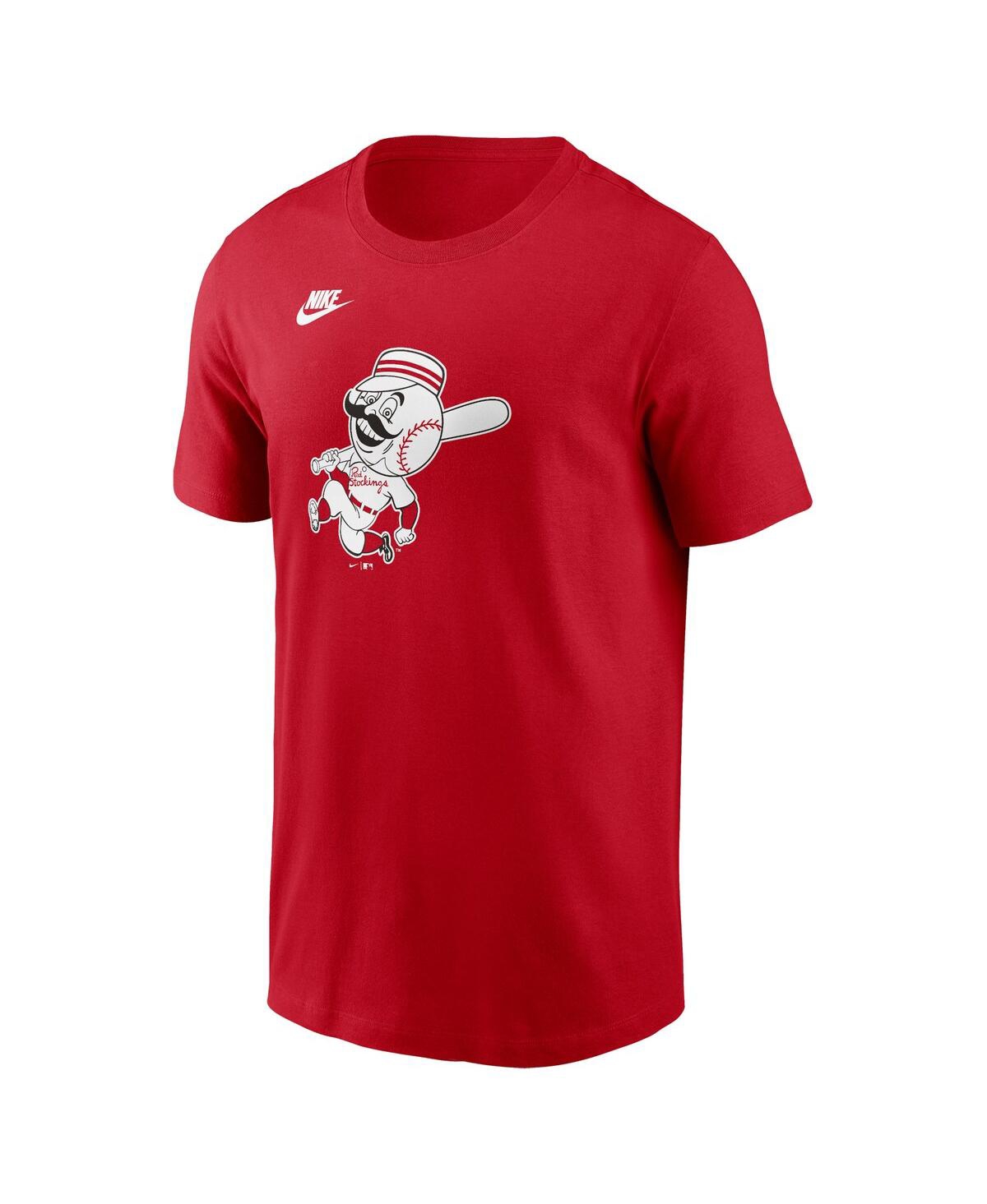 Nike Red Cincinnati Reds Cooperstown Collection Team Logo T-shirt In Red